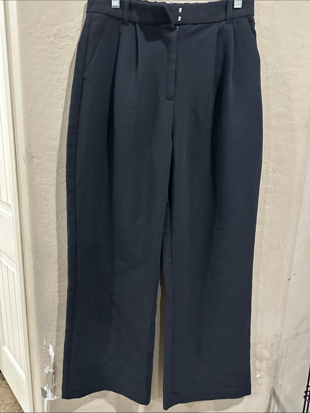 Abercrombie & Fitch Black Wide-Leg Trousers